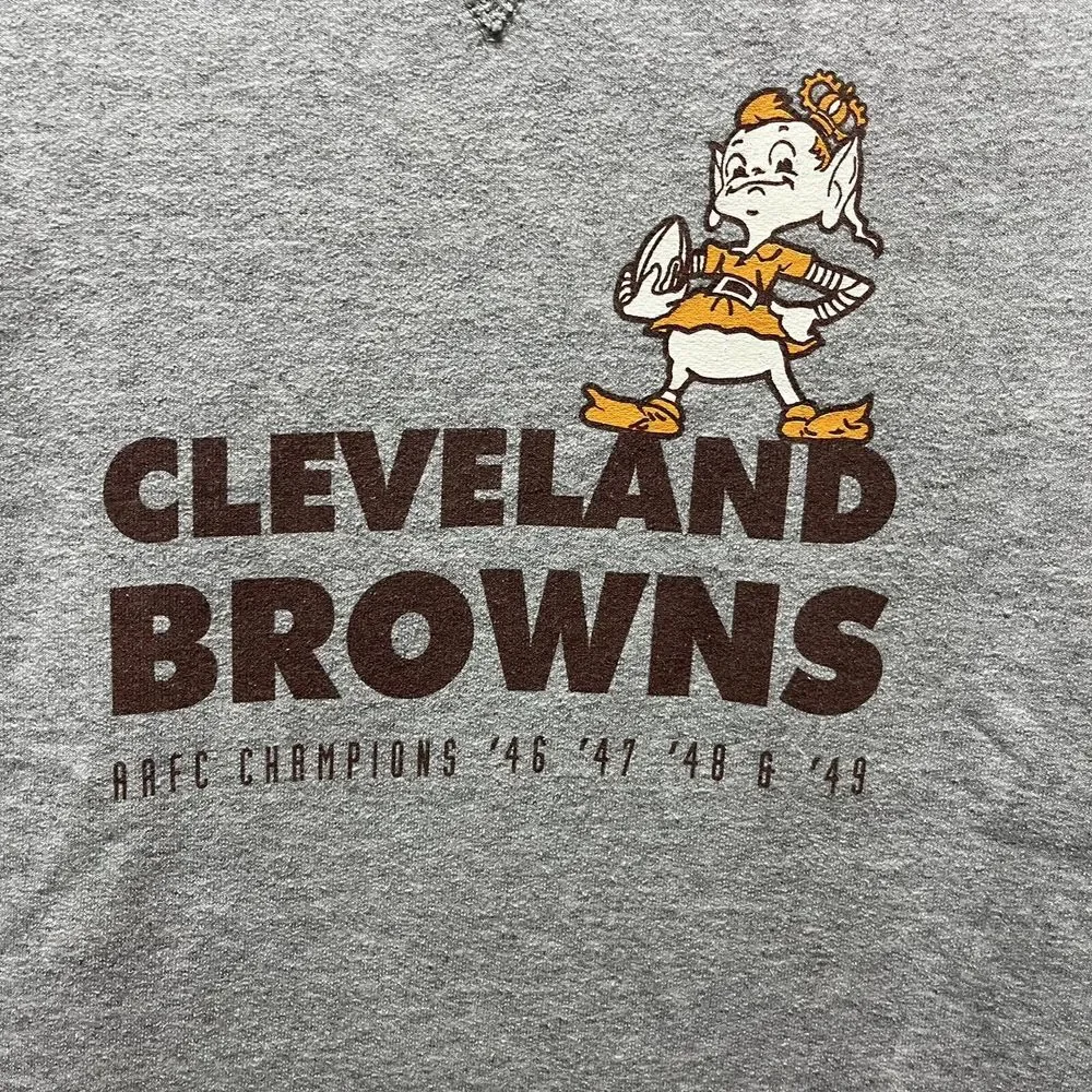 Cleveland Sweatshirt Crew Neck Vintage Men's Size Small Gray‎